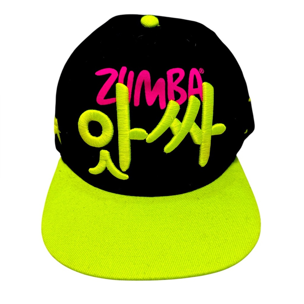 Zumba Fitness Neon Yellow and Pink Cap